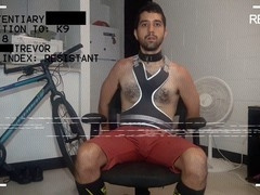 Fur-covered solo play with huge toys