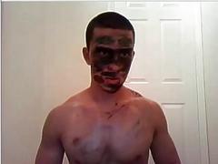 Wannabe commando shows off his body and cock