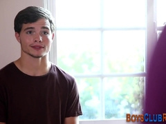 Brawny stud gets facial after bareback