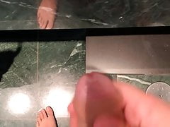 Jerking with cum