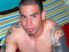 Duke is tattooed and horny and he masturbates a lot