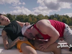 Hottest Buds Spray Plums Together on Boat - Heterosexual to HOMOSEXUAL!