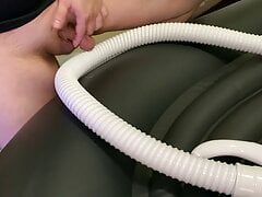 Small Cock Masturbating, Rubbing And Cumming On Vacuum Hose