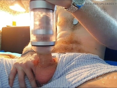 Slender Fellow Timonrdd With A Meaty Furry Salami Strongly Came From A Rotating Masturbator