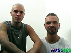 Inked Aussie Dean Martin And Brit Leo Blows Each Other Cock