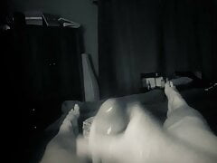 Fuckboi jerking off lots of cum with cockring