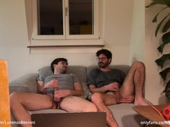 Wanking off with my hetero homie and getting massaged for the very first time by him