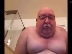 grandpa cum on webcam