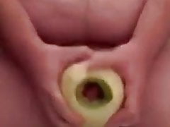 First time puting my dick in a melon