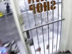 Mature biker heard about the reputation of this pawn shop and came for a fucking