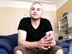 Dude in debt spreads his legs to get fucked deep