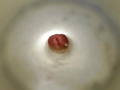 Internal fleshlight pee from soft to hard