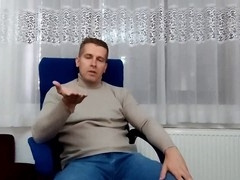 Dirty-talking therapist convinces you to blow his big cock in POV style