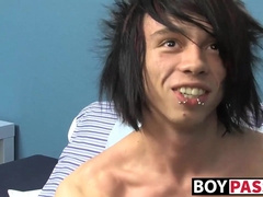 FELLOW LUST - Pierced ultra-kinky youngster Nicky milking and prick pumping for jizz