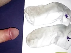 worn socks sniff and cum