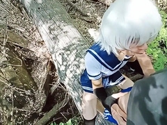 Sissy Femboy Sucks A Big Cock In Public