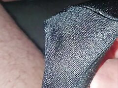 Master Ramon, wearing a sexy black thong, jerks his horny sperm milk onto his divine thighs, lick it up!