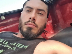 IMMENSE JIZZ Flow on my camper box - SELF FACIAL CUMSHOT & SELF JISM GOBBLING