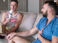 Sexy twink pounds his hairy buddy