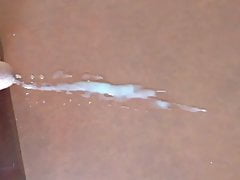 Shooting cum on a desk - session 13