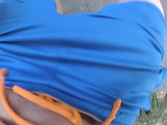 This Young Model Takes Out His Huge Cock In The Garden And Jerks Off. Maybe Someone Saw Him!!!