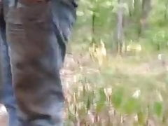 Jerking off in dirty jeans.