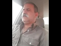 Hairy chested, hot mustached arab daddy
