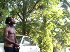 Neighbors observes me butst a sack of babymakers in the driveway