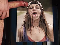 Tribute to Riley Reid. Juicy cumshot for pornstar.