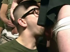 Military cum, deep throat, load after load