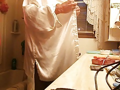 Joanie getting ready for cam play