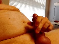 Side View Rub with a nice cumshot