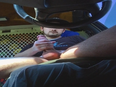 Jerking Off and Spunking in Van at Parking Plenty of - Agony Gush