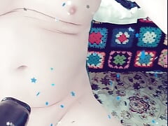 Black dildo in anal sex