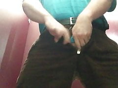 Cock out in Public Bathroom
