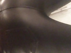 Leather pants and latex shirt