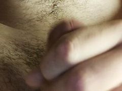 close up dripping precum and cum