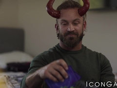 Super horny Bruce Jones and Michael Boston spitroast BBC Tony Genius