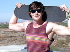 Jock with a nice cock, Clay Anker, masturbates HARD