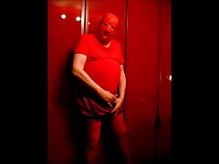 Gummibub having fun in a pair of wide rubber pants