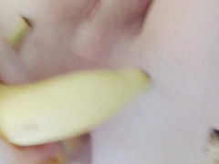 Two Bananas Anal Pushing A Glass Inside My Beautiful But Broken Asshole!