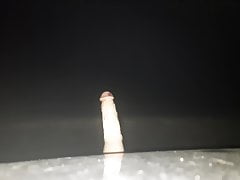 Riding Big Dildo Anal Outdoor