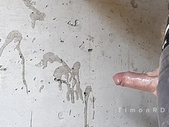 A builder determined to drain excess mancum while smoking