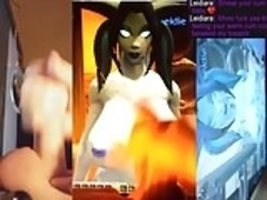 Cum Tribute to Leidiara (Draenei, World of Warcraft)