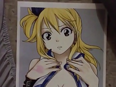 Lucy Heartfilia Fairy Tail Cum Tribute (Slow Motion Cum)