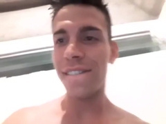 007bigcock (andy Walt) Spitting On His Pecs