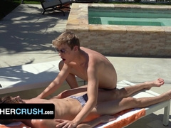 BrotherCrush - Sexy Fit Stepbrothers Taylor Reign And Wank Bailey Breeding By The Pool