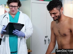 Jock Jordan Pax seduces doctor Dalton Riley during his baseline exam and gets his dic