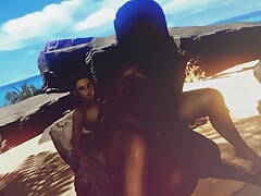 Black transsexual woman fucks a hot tranny