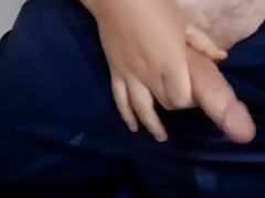 Smooth sexy dude jerking off